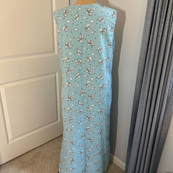 Women’s Custom Made Blue Sheep Patterned Maxi Night Gown - Picture 6 of 6